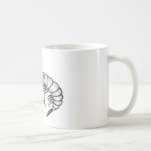 Crevette sérieuse tasse à café