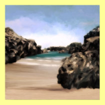 Crique secrète de plage posters