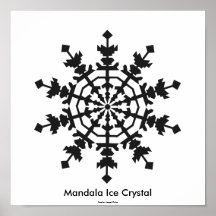 Cristal de glace de mandala - Stephen Joseph Burke Posters