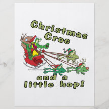 croc de Noël petites grenouilles et crocodile d'un Prospectus Customisé