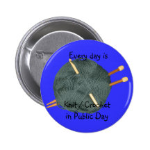 Crochet de Knit l'en public Badges Avec Agrafe