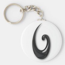 Crochet-obsidien de Maori-Poisson Porte-clef