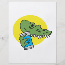 crocodile drôle avec de la bière prospectus personnalisés