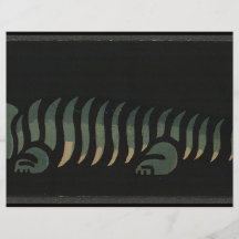 Crocodile - illustration de livre colorée ancienne prospectus personnalisés