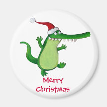Crocodile mignon de Noël Aimant Pour Réfrigérateur