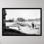 Croisement de James River en Virginie 1865 Affiches