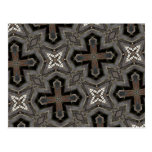 Croix abstraite et étoile de motif carte postale