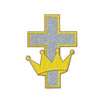Croix avec la couronne polos brodés