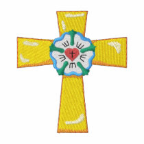 Croix avec la croix luthérienne polos brodés