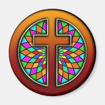 CROIX AVEC LE VERRE SOUILLÉ AIMANT