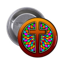 CROIX AVEC LE VERRE SOUILLÉ BADGES
