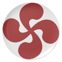 Croix Basque Rouge Lauburu Assiettes