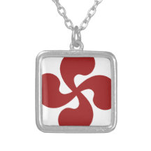 Croix Basque Rouge Lauburu Collier Personnalisé