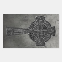 Croix celtique autocollants rectangulaires