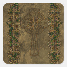 Croix celtique et noeuds celtiques autocollant