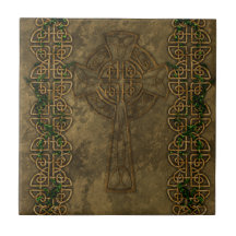 Croix celtique et noeuds celtiques carreau