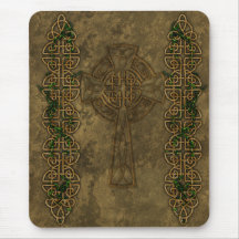 Croix celtique et noeuds celtiques tapis de souris