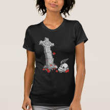 Croix celtique, Raven et crâne T-shirt