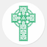 Croix celtique v4 autocollants ronds