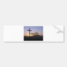 Croix de coucher du soleil de vérité adhésif pour voiture