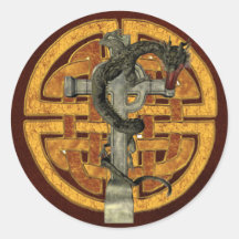 Croix de dragon autocollants