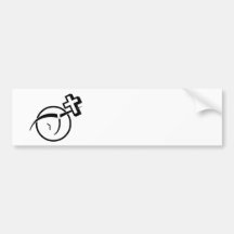 Croix de l'athéisme v autocollant pour voiture
