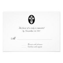 Croix de St Olga - cartes de la réponse de mariage Cartons D'invitation