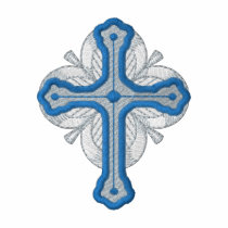 Croix décorative polos brodés