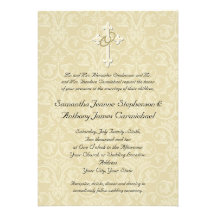 Croix d'or d'anneaux, invitations chrétiennes de m