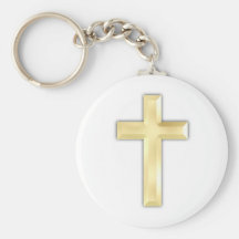 Croix d'or porte-clef