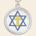 Croix due Messie avec l'étoile de David colliers