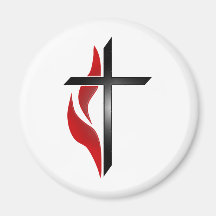CROIX ET FLAMME AIMANT POUR RÉFRIGÉRATEUR