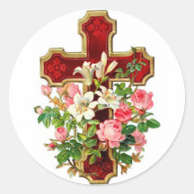 Croix florale autocollants