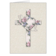 Croix florale et colombes de KRW Cartes De Vœux
