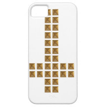 Croix inversée cloutée par or coque iPhone 5 Case-Mate