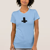 Croix inversée par plaine t-shirts