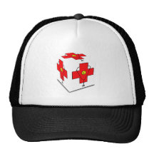 CROIX MÉDICALE DE CUBE CASQUETTES DE CAMIONNEUR