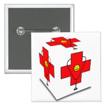 CROIX MÉDICALE DE CUBE PIN'S