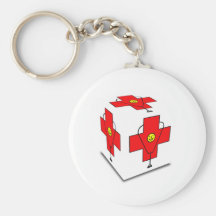 CROIX MÉDICALE DE CUBE PORTE-CLÉ