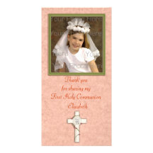 Croix religieuse de blanc de pêche modèle pour photocarte