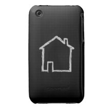 Croquis de Chambre. Gris et noir Coques iPhone 3