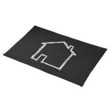 Croquis de Chambre. Gris et noir Set De Table