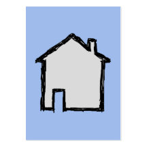 Croquis de Chambre. Noir et bleu Cartes De Visite Professionnelles