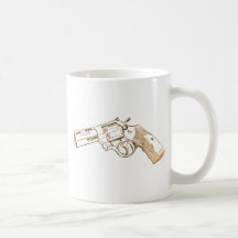 Croquis de magnum du python 357 de colt tasse à café