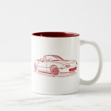 Croquis de Maz Miata MX5 gen1 1991 Tasses