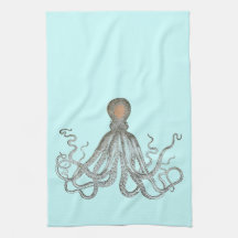 Croquis de poulpe serviettes pour les mains
