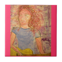 croquis de sable de guitare acoustique carreaux