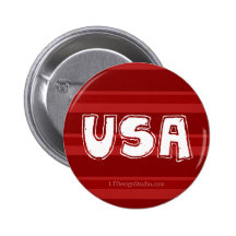 Croquis des Etats-Unis - bouton rouge Pin's