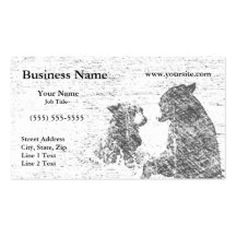 Croquis d'ours noirs cartes de visite professionnelles