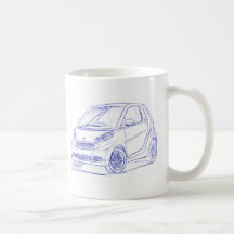 Croquis futé de fortwo mug